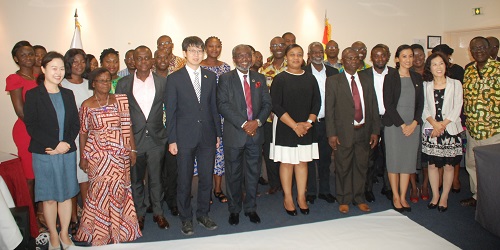 Dr-Anthony-Nsiah-Asare-fifth-from-leftMr-Yukyum-Kim-fourth-left-and-Dr-Winfred-Ofosu-fifth-right-with-the-participants-after-the-workshop.Photo_.Ebo-Gorman