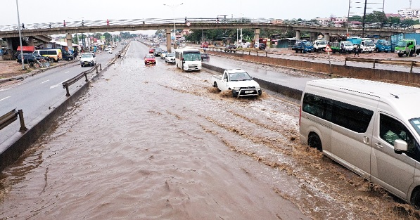 Massive flooding in Accra following Wednesday morning downpour