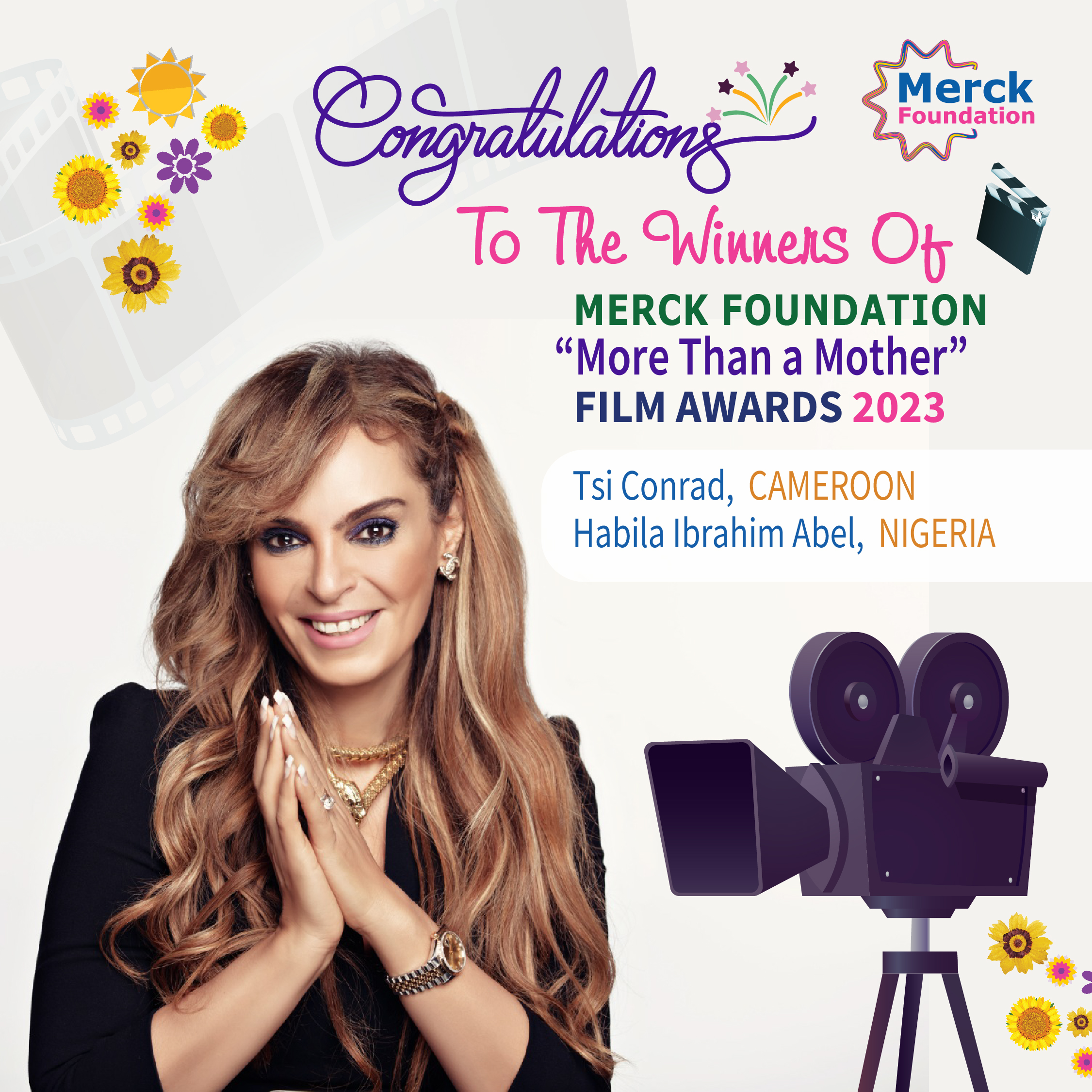 Senator, Dr. Rasha Kelej, CEO of Merck Foundation congratulates the Film Award Winners of More Than a Mother 2023 Senator, Dr. Rasha Kelej, CEO of Merck Foundation congratulates the Film Award Winners of More Than a Mother 2023